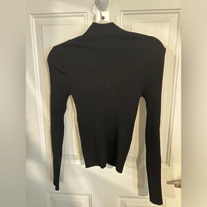 ZARA black turtle neck ribbed sweater long sleeve